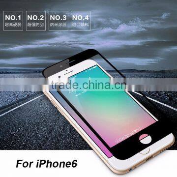 New arrival full coverage premium tempered glass screen protector for iphone 6