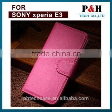 New Leather Flip Cover Mobile Phone Case for Sony Xperia e3 photo-4