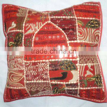 Ethnic design classic touch with abstract weave work cotton cushion cover 45*45cm