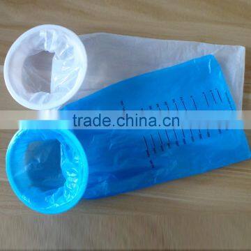 1500ML White Color LDPE Plastic Vomit Bag Without Printing Top PVC Rigid Rings photo-6