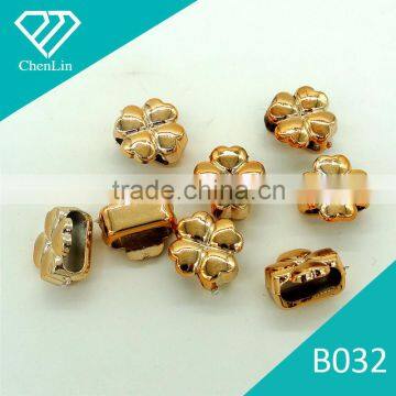 B032 ABS CCB Alloy Imitation Plastic UV Gold Plated Beads Charm Jewelry Fittings Shoes Decoration