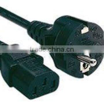 VDE approval Euro power cord with IEC C13 ends