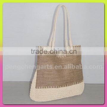 Manual jute crochet handbag