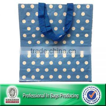 100% Recycle Polka Dot Design PP Woven gift bag