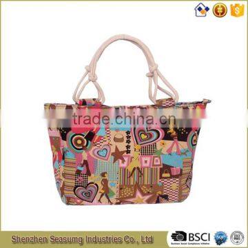 Women Printing 12Oz Canvas Shoulder Bag