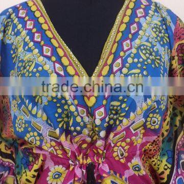 Beautiful design printe new elegant printed styles for womens kaftans & ponchos