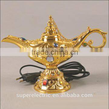 Aladdin Lamp Metal Electric Incense Burner Teapot Incense Censer Burner on Sale