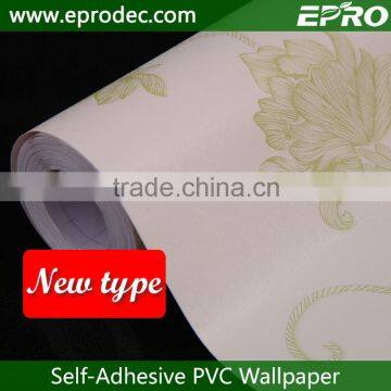 Good Quality pure and fresh green flower wallpaper sticker for living Room