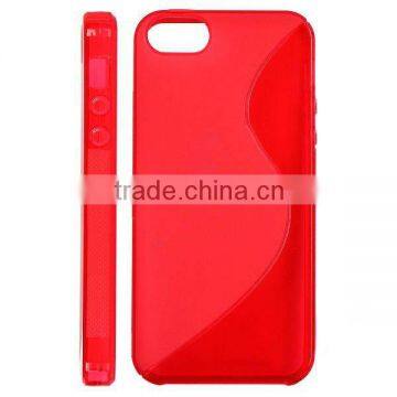 For iphone 5 red S-line Gel silicon Case Rubber Skin Tpu Cover