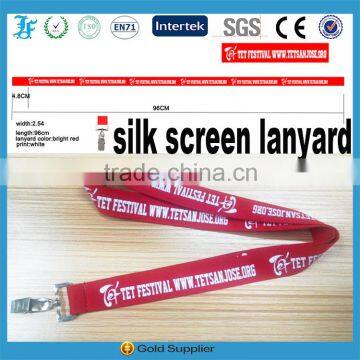 China Factory Direct Sale Customized Silk Screen Printing Lanyard