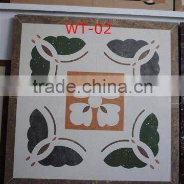 WT-02 marble water jet patterns floor medallion