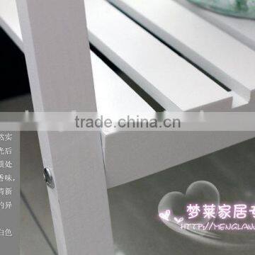 White Folding MDF the Two Tier Flower and Plant Display Shelf photo-3