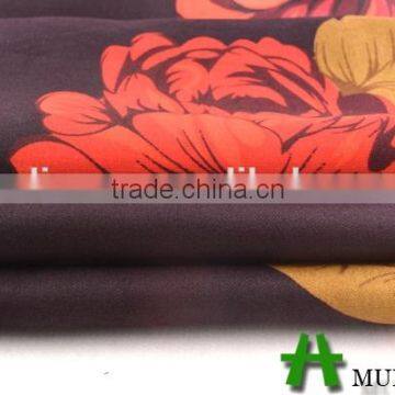 Shaoxing Textile Polyester 50D Floral Satin Dress Fabric/ Satin Nightwear Fabric photo-6