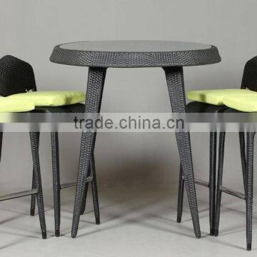 PVC Rattan Bar Furniture - Hot Sale Bar Set - Poly rattan bar stool furniture