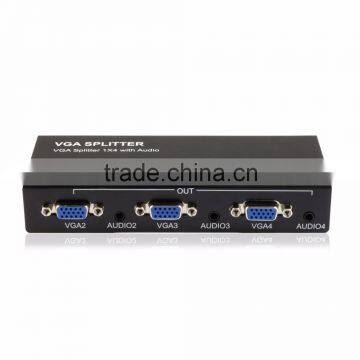 Made in China 4 Port VGA Splitter 1x4 VGA Splitter 1080p 1 Input 4 Output With 3.5mm Stereo Audio
