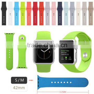 oem welcome colorful silicone rubber sport strap for apple watch band