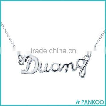 Popular Selling Wholesale 925 Sterling Silver Word Duang Letter Necklace