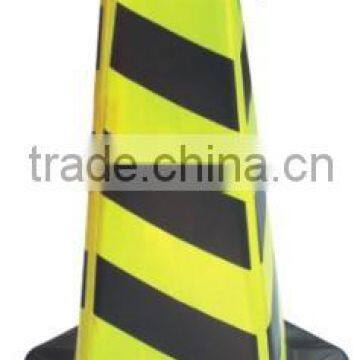 Green & Black PE Square Traffic Cone with Handle