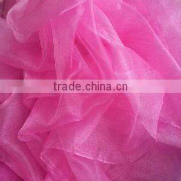 polyester crystal organza fabric; decoration organza fabric;india organza fabric