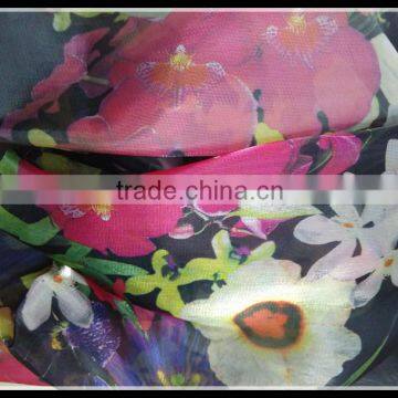 2015 Customize Flower Transfer Organza Printed Fabric ForFashion Dress photo-4