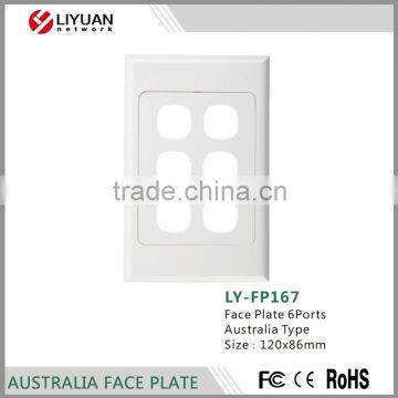 LY-FP167 120x86 rj45 networking faceplate/wall plate Faceplate