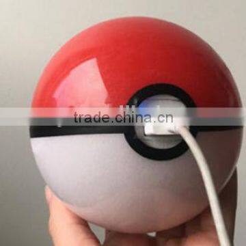 Pokeman Go Pro Power Bank,Cool Pokeman Ball Power Bank for Gernation 1-3 with led light 10000mah