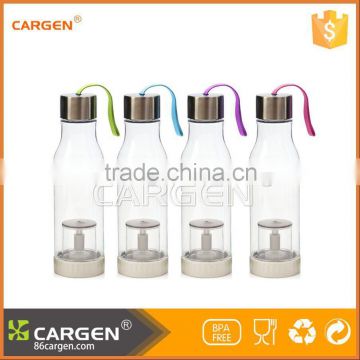 OEM clear plastic sport tea filter water bottle