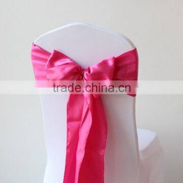Rose Pink Satin Chair Sashes