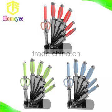 New stainless steel high hardness colored knife set