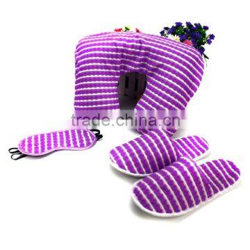 2015 new travel pink 3 in 1 sleeping pillow kits