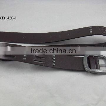 Fake Leather Rivet Belt for Men photo-2