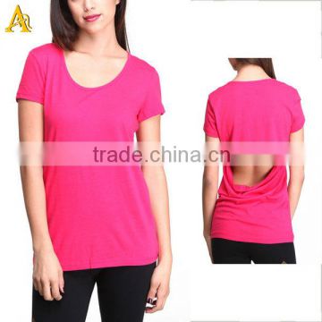 cotton spandex custom tshirt, women tshirt