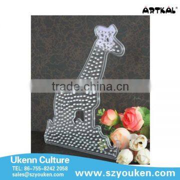 2014 hot selling eco-friendly 5mm fuse beads pegboard plastic giraffe pegboard toys accessories for adult
