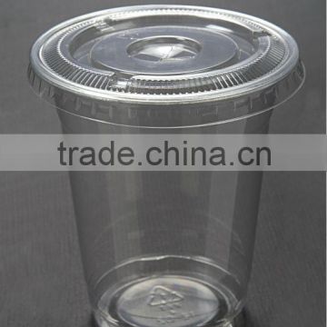 12oz,92mm clear Plastic PET Cup with flat lid