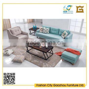 contemporary nordic style living room fabric sofa simple wooden sofa set