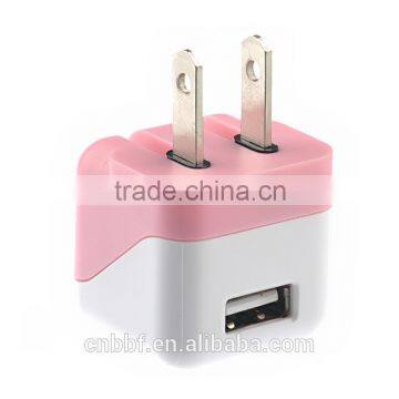 New High quality foldable wall charger for iphone 6 ,dual usb phone charger