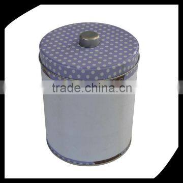 Custom cylinder tin box