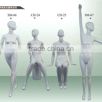 abstract high glossy female mannequin for apparel display