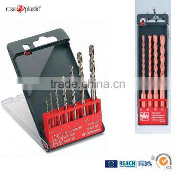 Visible Hard Plastic Packaging Box for HSS Masonry Hammer and Wood Drills FA Cassette