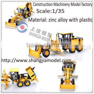 diecast grader model,scale construction machinery model, diecast land scraper