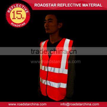 100% polyester yellow security reflective safety vest