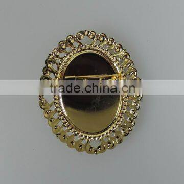 Wholesale Blue Ellipse Acrylic Diamond Brooch Badge for Daily or Party photo-2