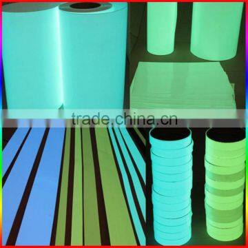 blue light glow in the dark sticker on roll and sheet