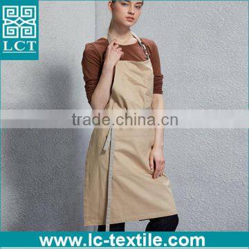 blank beige colored denim apron bib dress for girls