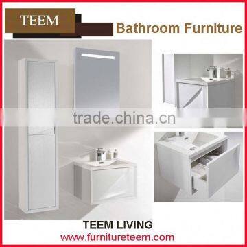 2015 hot sales new design modern high end italian solid wood furniture bathroom cabinet