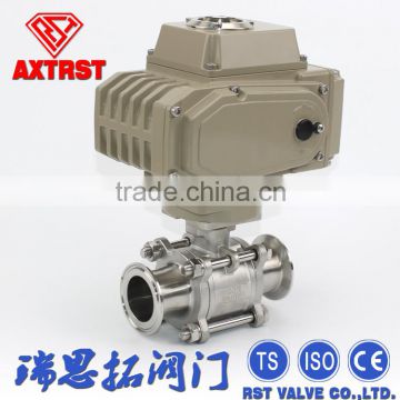 3PC Stainless/Carbon Steel Clamped Electric Ball Valve