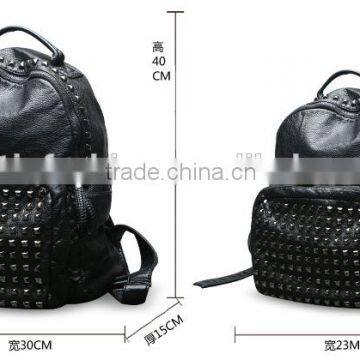 Iterm No.: JM8020/8020S Punky Hot-sell StyPU Leather School Bag/ Fashion Backpack photo-3
