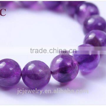 Fashion Women Charm Amethyst Bead Custom Stone Aromatherapy Diffuser Jewelry Handmade Health Bracelet photo-3