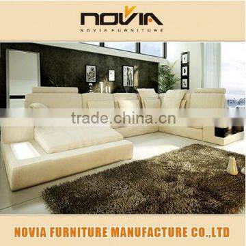 KENFO 2014 genuine leather corner living room sofa set furniture 309