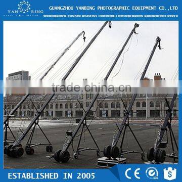 Professional 8m DV camera jib crane for TV video filming with 2-axis motorized head